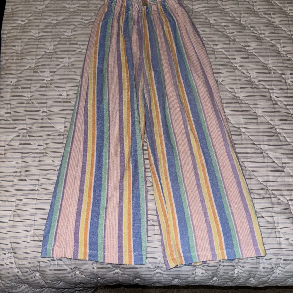 Ruffle Butts Multicolor Striped Kids Swim Coverup